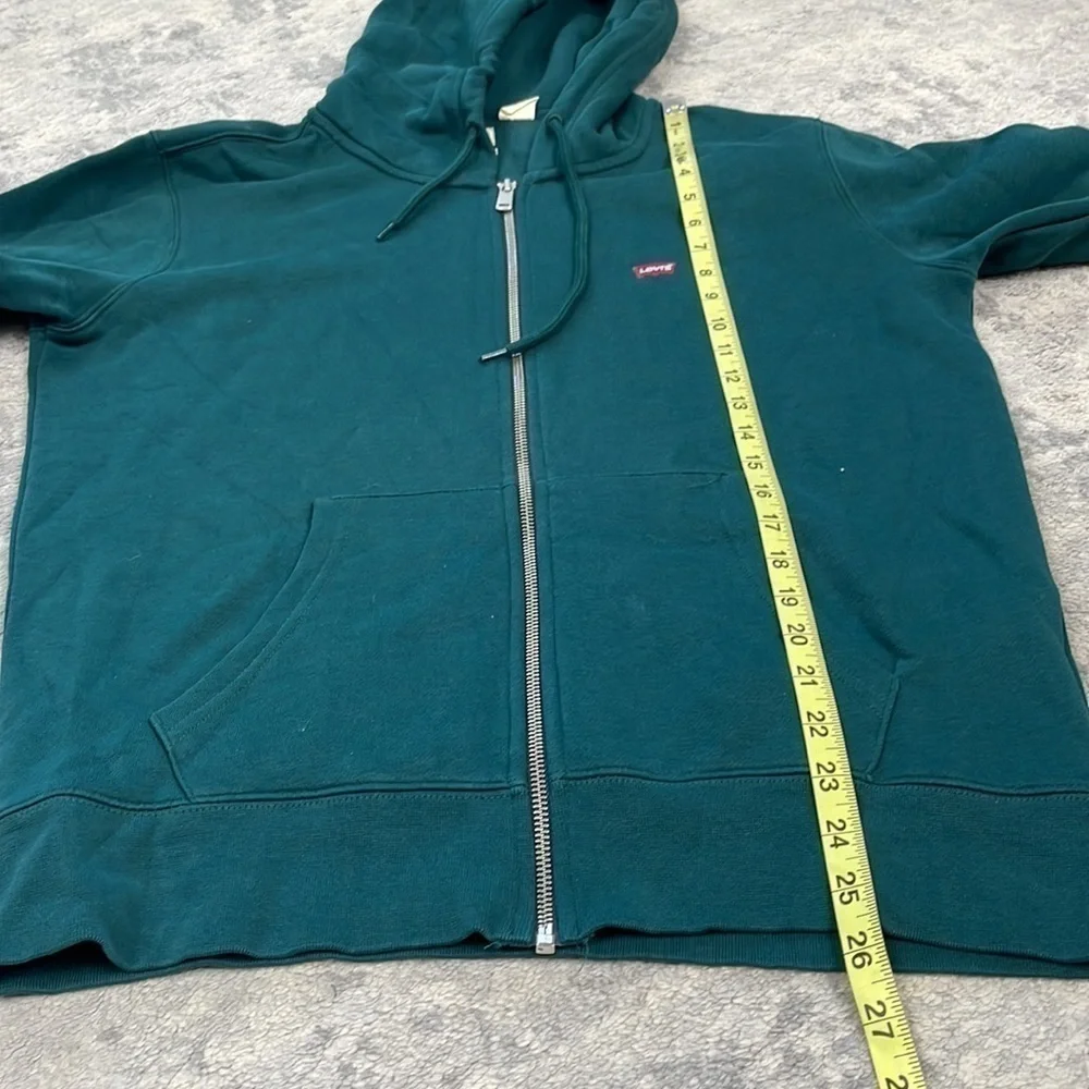 Levis Core Fleece Lined Full Zip Hoodie Sweatshirt Ponderosa Pine Green Sz S